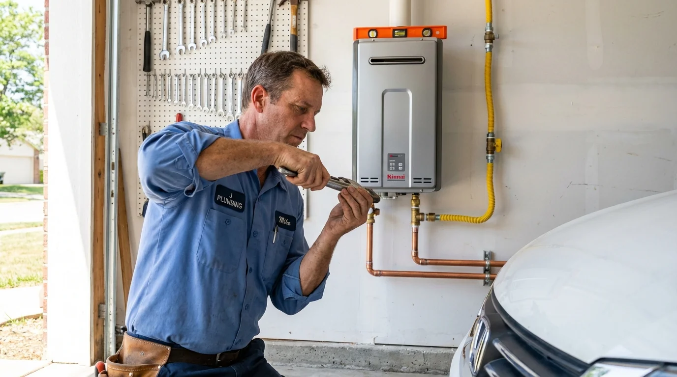 Tankless water heater installation by a Johns Plumbing LLC plumber in Saint Maries